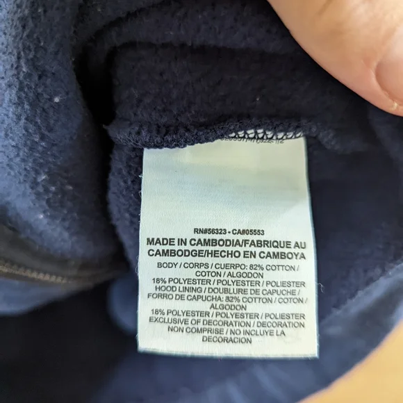 Nike Sportswear Mens Full Zip Fleece Casual Hoodie Small Navy Blue 4.737 - Picture 6 of 9